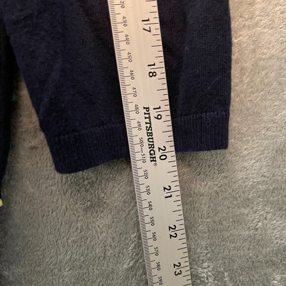 Talbots Women Colorful Clip Dot 3/4 Sleeve Lightweight Cardigan Sweater 1X Navy - Picture 8 of 9